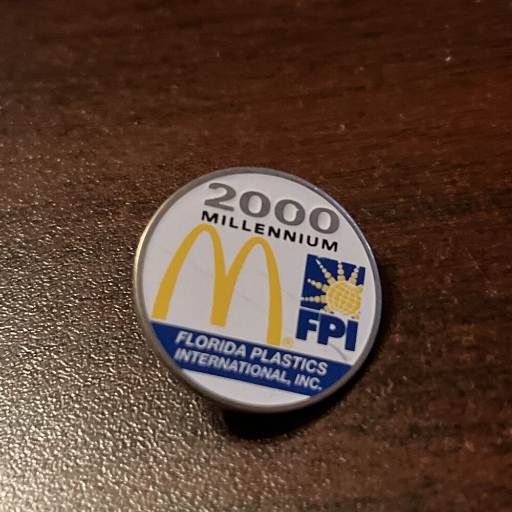 McDonald’s 2000 Millennium Florida Plastics International Employee Lapel Hat Pin